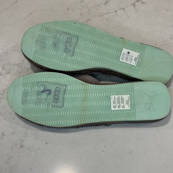 Puma Fenty x Rihanna Drizzle Bay Espadrille Slip On Slide Shoes SZ 8.5 Gray Teal - Picture 9 of 12